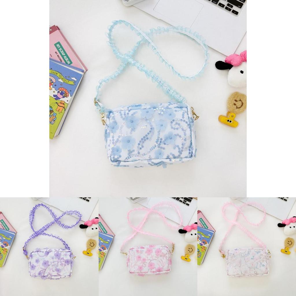 Sparkling Floral Kids Bag Adorable Fairy Shoulder Crossbody Bag For Girls 2024
