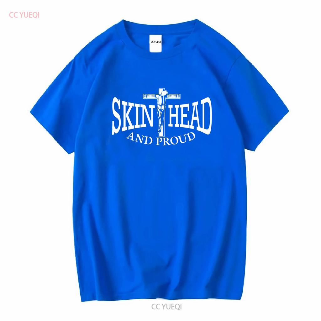 Skinhead and Proud T Shirt Skin Head Punk Oi Ska Long or Short Sleeves Vintage Washed Graphic Stretched Stylish Soft Versatile