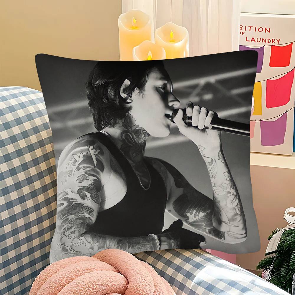 1Pc Bad Omen Cartoon Character Pillow Case Fashion Square Pillowcase Bedroom Sofa Room Ins Decoration Leisure