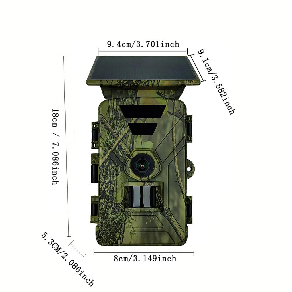 WiFi Wildkamera Solar-Wildkamera 8K 60MP WiFi Wildtier-Jagdkamera IP66 Wasserdicht Außen Nachtsicht Wildkamera