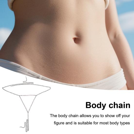 Faux Pearl Body Chain Women Adjustable Waist Chain with Extension Chain Sexy Underwear Jewelry Waist Accessory