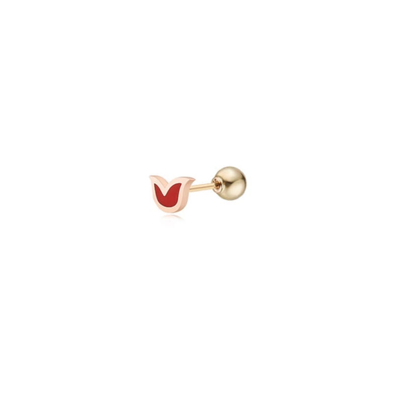 Tirr Lirr 14K Pink Gold Epoch Tulip Red Piercing TESK4P20581M-R