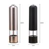 1/2Pcs Electric Salt Pepper Grinder Set One Handed Operation Stainless Steel Spice Mill With Light Automatic Pepper Grinde