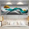 Modern Abstract Golden Wine Glass Boat Canvas Painting Posters and Prints Wall Picture for Living Room Home Decor No Frame