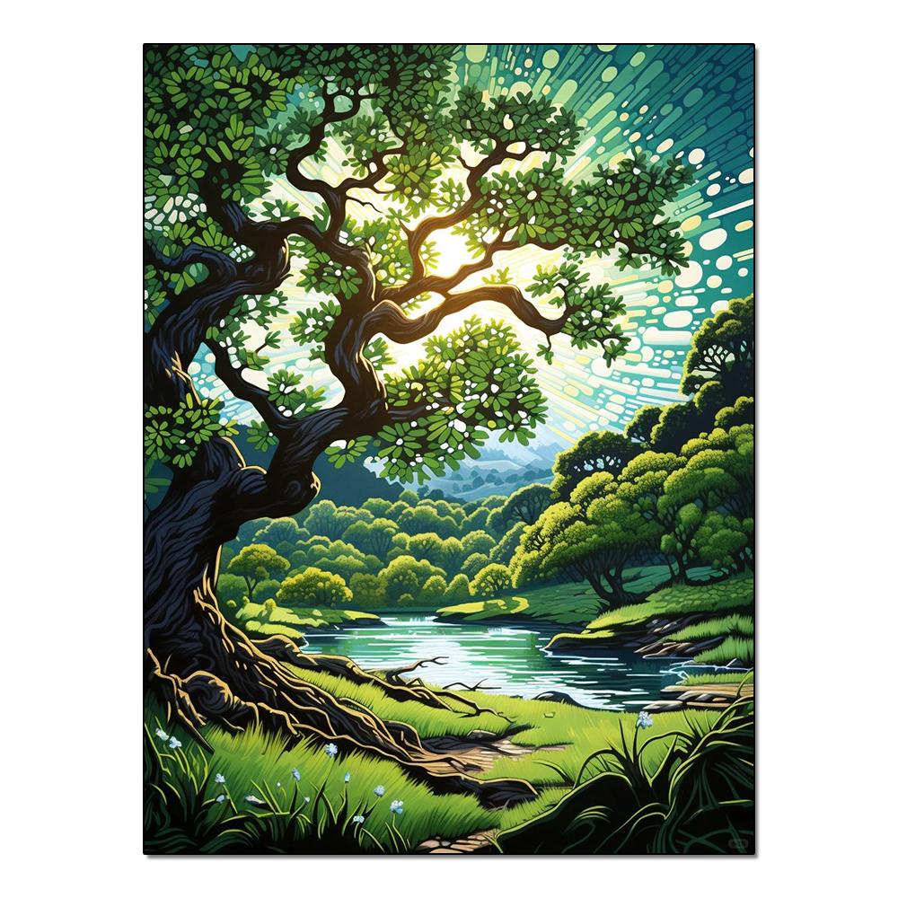 Landscape Sunset Diamond Painting Complete Kit DIY Mosaic Embroidery Hobby Handicraft Painting for Home Wall Decoration