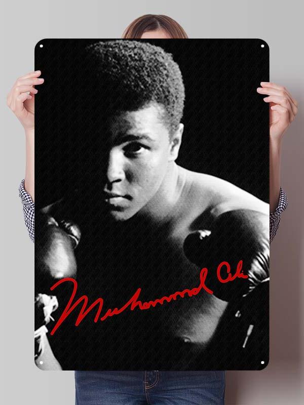 Muhammad Ali Bokser Metalowe Plakaty Dekoracyjne do Dekoracji Pokoju Niestandardowe Bokserskie Metalowe Tabliczki Cyny do Dekoracji Ściennej Retro Dom Mężczyźni