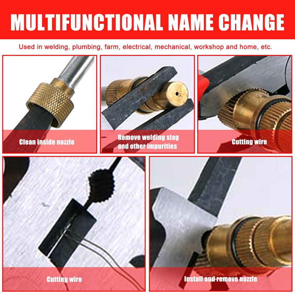 8-calowe szczypce spawalnicze MIG, czyścik do dysz, zaokrąglony młotek, obcinak do drutu, ergonomiczny uchwyt, mocne narzędzie pomocnicze do ręki
