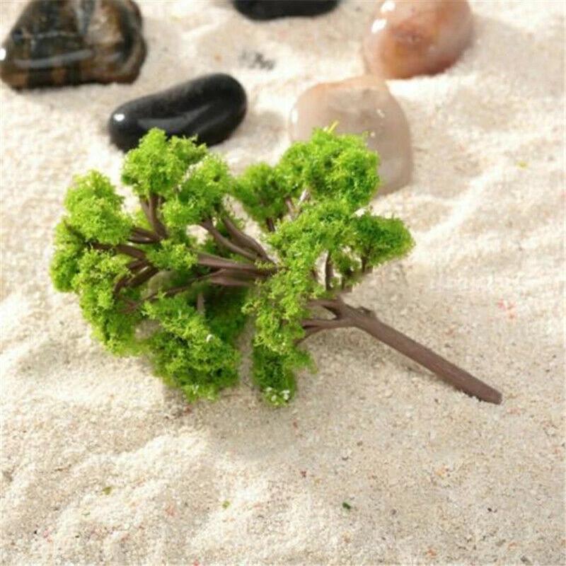 5/10 model trees 4-8CM railway scene dollhouse fairy garden scene building micro landscape mini landscape flower pot DIY