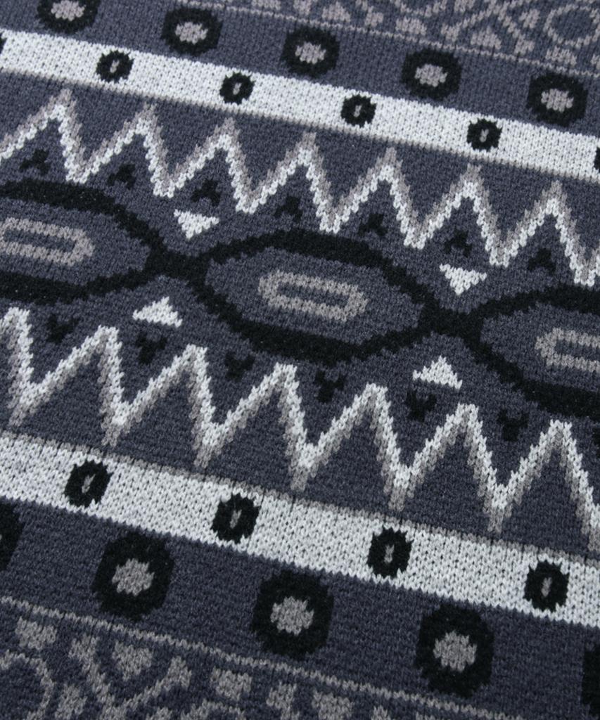TRILLION Vintage Fair Isle Jacquard Crewneck Knit_Navy