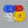 10Pcs 2x2 3x3 4x4 5x5 Rubber Band Belt For Leduo Technic Elastic Cross Section Round Pulley Compatible 85543 85544 85545 85546