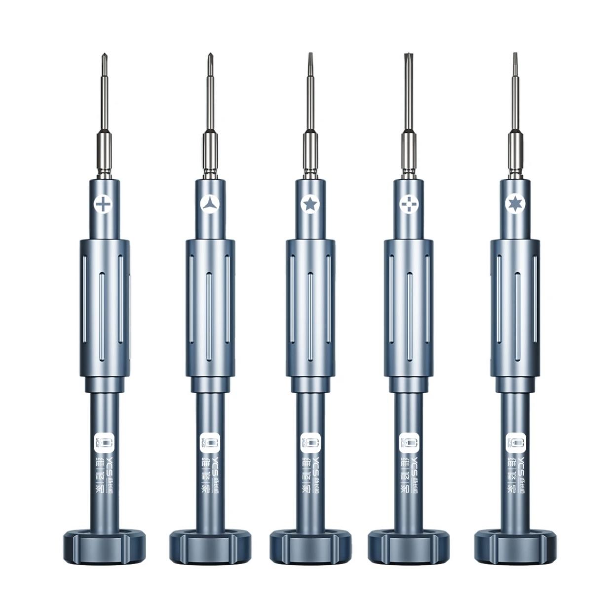 

YCS 5-in-1 strong magnetic screwdriver, non-slip handle, special hard alloy material, wear-resistant and low-friction bearing серый