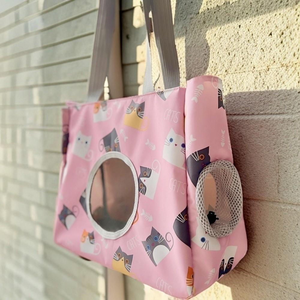 Pet Travel Bag Portable Cat Carrier Bag Oxford Waterproof Pet Outing Bag Large Capacity Breathable Dog Handbag Daily Walking