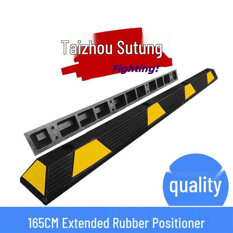 1m Durable Rubber-Plastic Parking Stopper – Anti-Collision Wheel Positioner