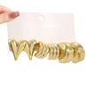 Vintage Big Gold Color Set Earrings for Women Imitation Metal Earing Jewelry Metal C-Shape Earrings Elegant Jewelry Gifts