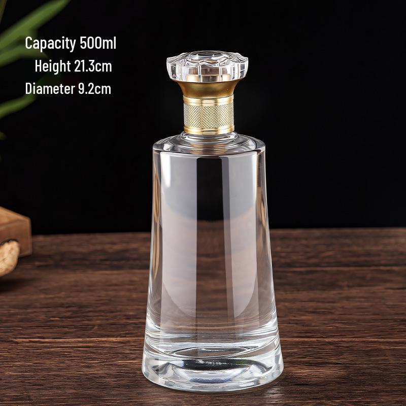 500ml Original Pulp Glass Baijiu Bottle Set - Thickened, Sealed, Empty for Collection