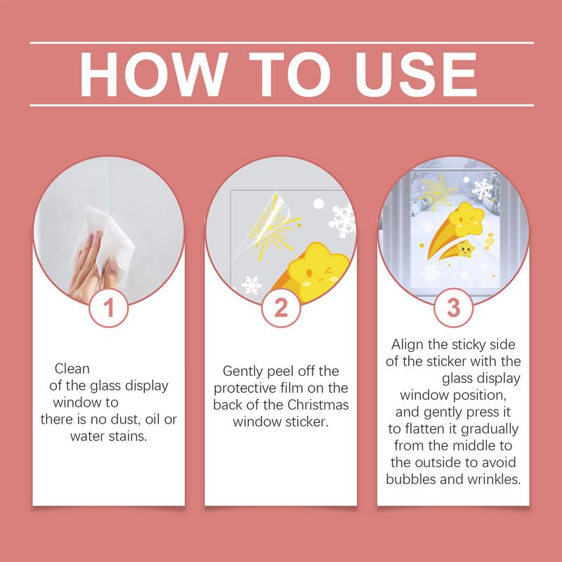 Window Clings Stickers For Glass Indoor Glass Window Holiday Clings Snowflakes Christmas Window Decorations Stickers For Home