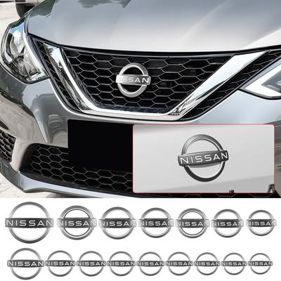3D ABS Car Front Emblem Rear Trunk Badge Steering Wheel Sticker For Qashqai Tiida Kicks Versa Leaf Sentra X-trail Altima