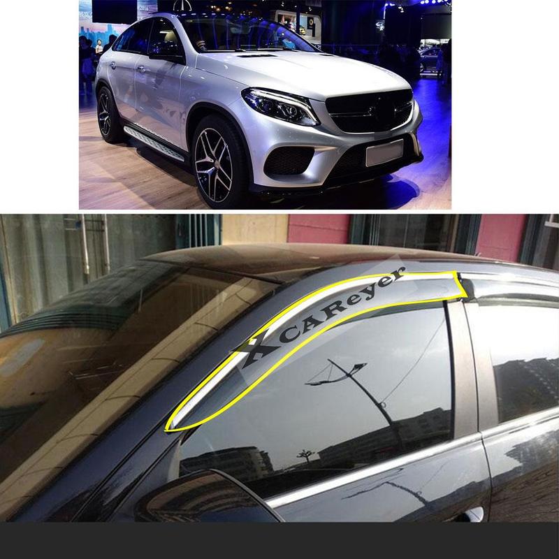 For Mercedes Benz GLE W166 C292 Hatchback 2015 2016 2017 2018 Car Sticker Plastic Window Glass Wind Visor Rain/Sun Guard Vent