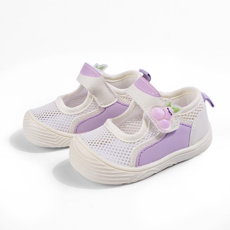 

Summer Cartoon Mesh Soft Sole Unisex Baby Closed-Toe Sandals 16.0cm виноградний/фіолетовий