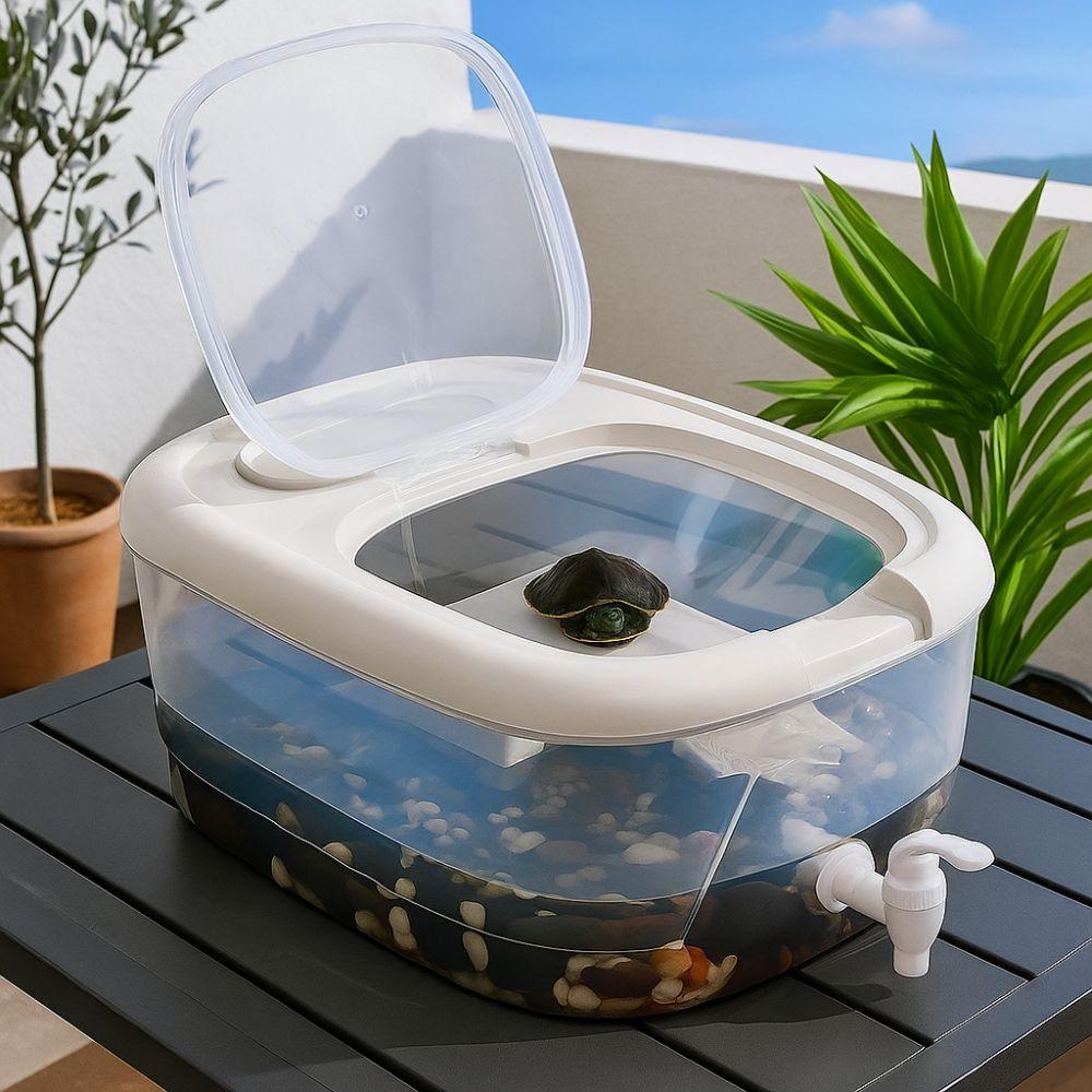 With Drain Valve Turtle Tank Large Space Ecological Fish Tank  for Turtles Snake Lizard