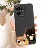 Soft Liquid Silicone Phone Case For Honor X6D Play 60A Black Cat Cartoon Dragon Animals Pattern Bumper For Enjoy 60A Back Cover