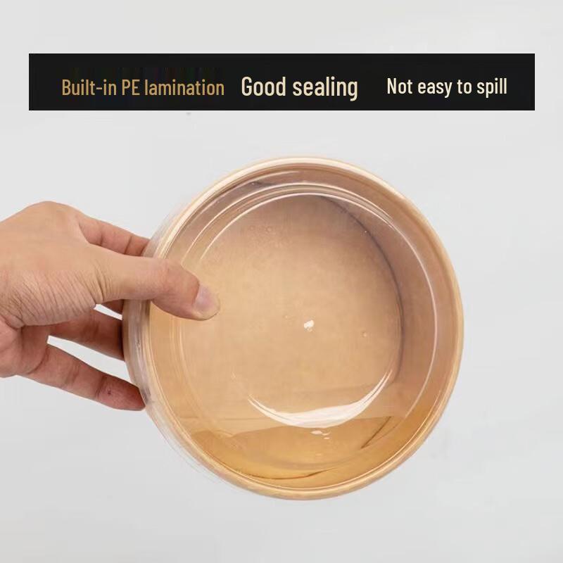 Kraft Paper Round Disposable Salad Bowls