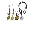 Tibetan Silver Rotating Nine Palaces Eight Trigrams Pendant with Zodiac Keychain Necklace