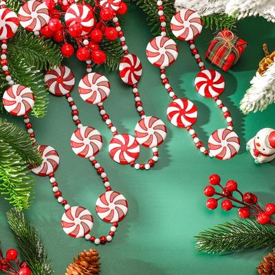 Décorations de Noël en acrylique à suspendre au sapin, bonbons factices, pendentifs en forme de bonbons pour le Nouvel An 2025