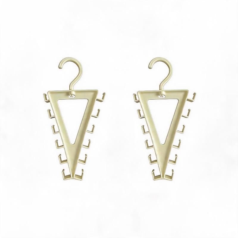 Over Door Hanger Organizer 1/2 Pack White V-Shaped 12 Hooks 360° Rotation for Small Space Clothes Storage