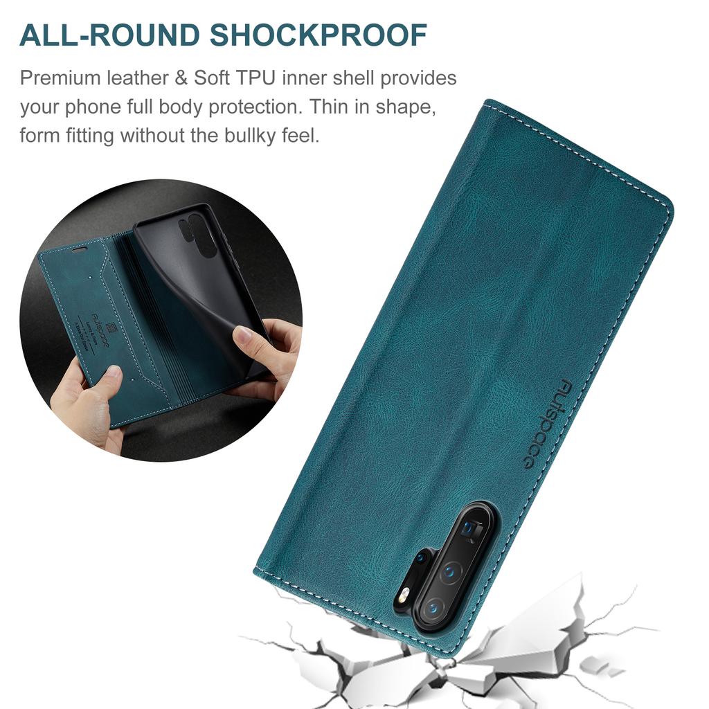 For Huawei P30 Pro Wallet Case AUTSPACE A01 Leather Stand Cover with RFID Blocking Card Holder