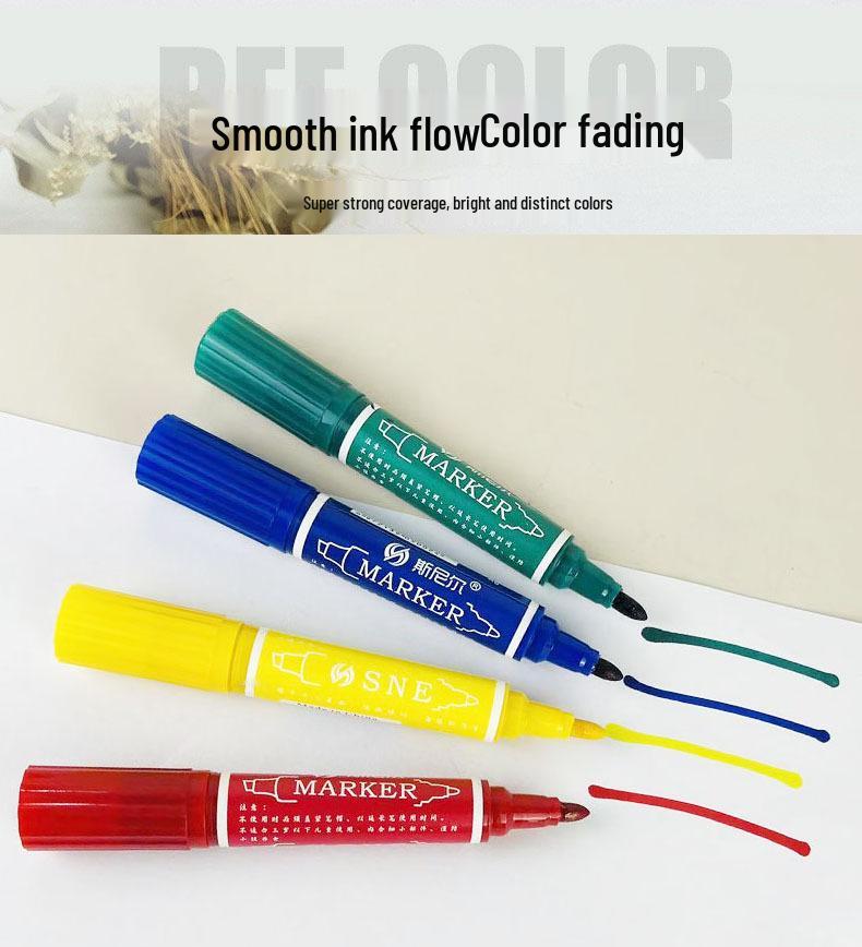Snell Double-Ended Oil-Based Marker Pens - 24/30 Colors for Children and POP Art