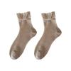 Spring and Summer Thin Mesh Perforated Mid-calf Socks, Lace Sweet Ballet-style Breathable Socks