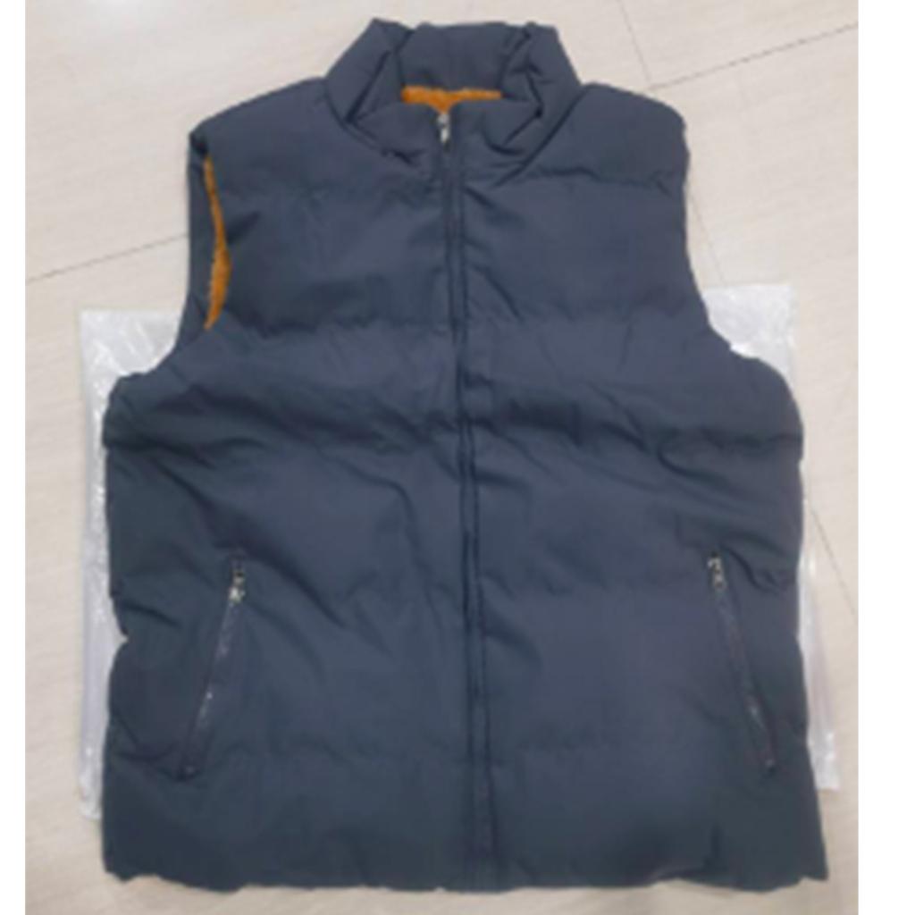 Pánská ležérní kardigan sametová jednobarevná teplá prošívaná bunda bez rukávů