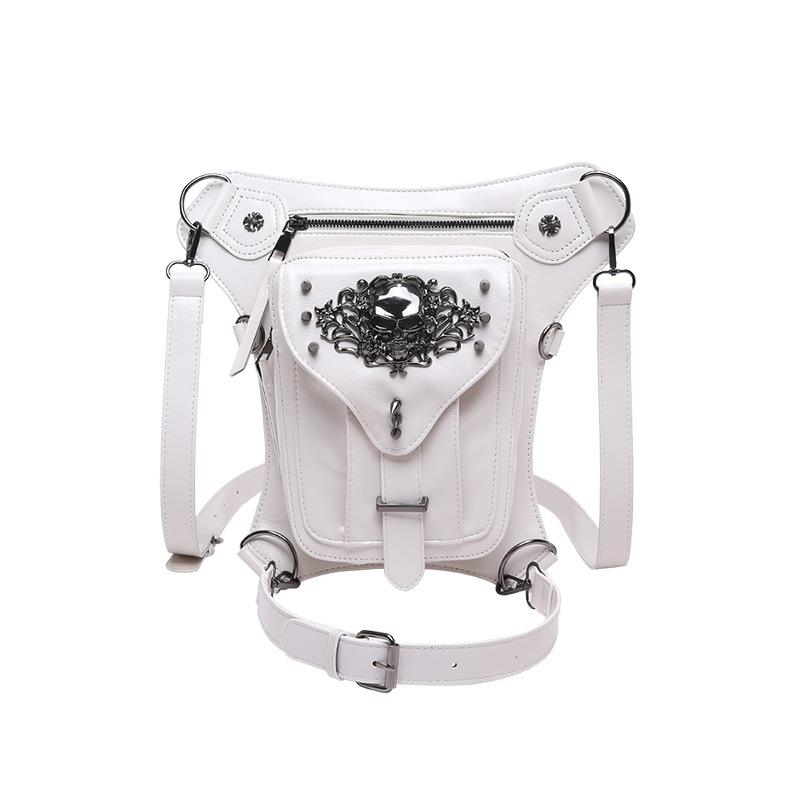 New niche retro punk shoulder messenger bag personalized skull locomotive Spice Girl style fanny pack