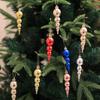 6pcs Painted Christmas Gourd String Pendant Reusable Shatterproof Christmas Tree Hanging Balls Elegant Xmas Tree Ornaments
