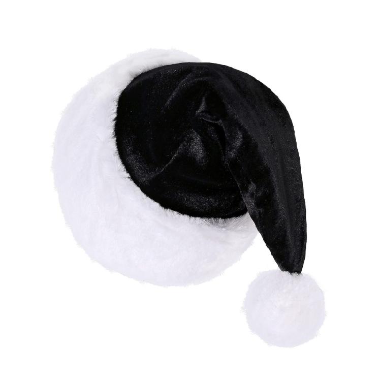 Plush Christmas Santa Hat with White Brim for Holiday Parties Giving Love