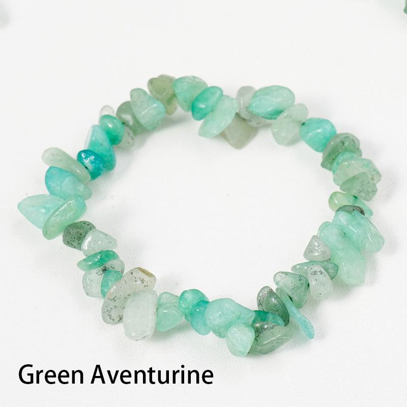 

Браслет из бисера из натурального камня, нерегулярный гравий, аметист, кристалл обсидиана, чакра, эластичные браслеты с веревочными звеньями для женщин, ювелирные изделия, подарок