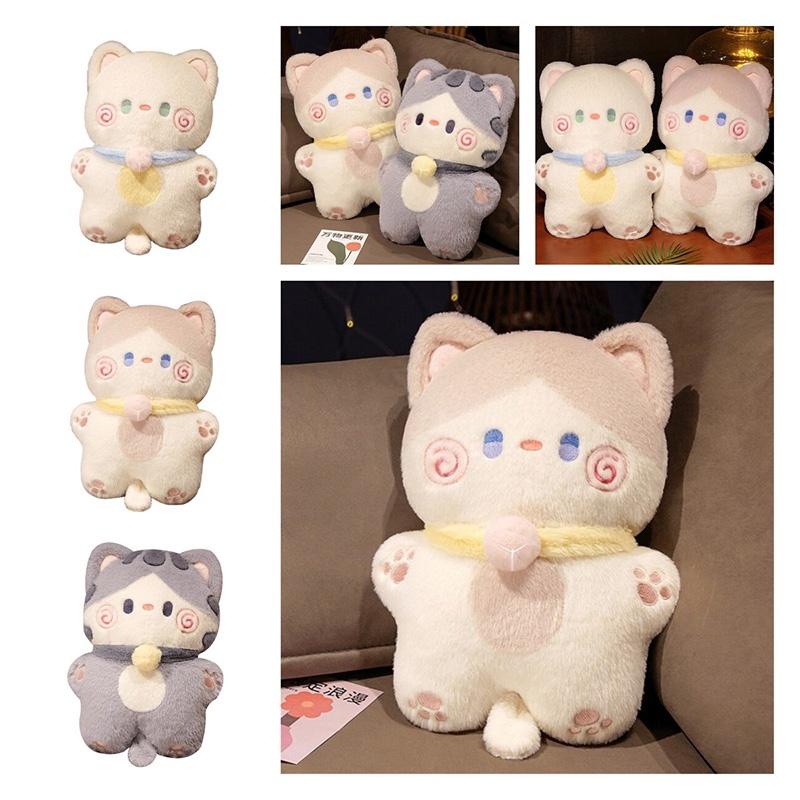 Adorable Standing Plush Cat Toy With Pp Cotton Filling Perfect For Decor And Cuddles