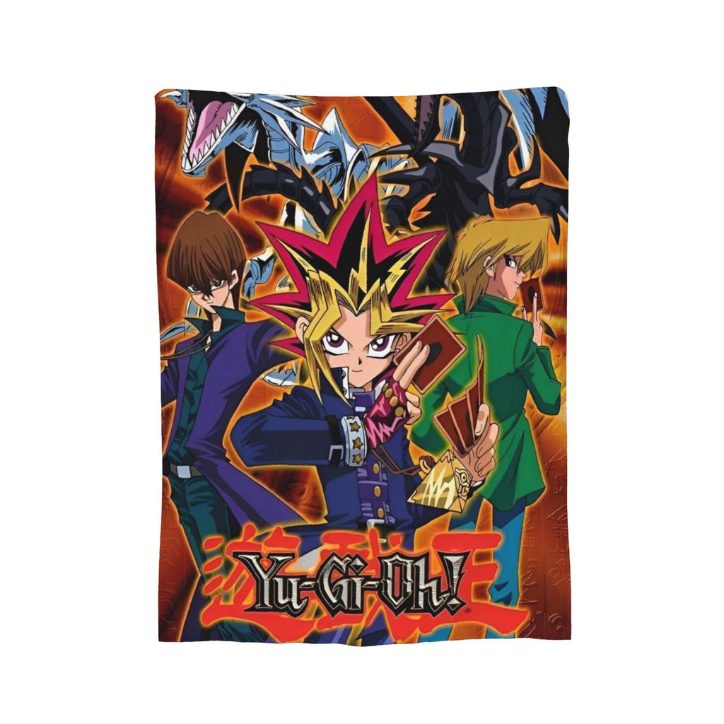 Yu-Gi-Oh!  Velvet Throw Blanket Japanese Anime Manga Aesthetic  Blanket for Bed Travel Soft Quilt,