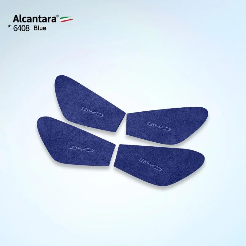 

4pcs Suede For BYD Seal DMi EV Atto 4 2022 2023 2024,Car Inner Door Bowl Handle Patch Frame Trim Stickers Covers Auto Accessory