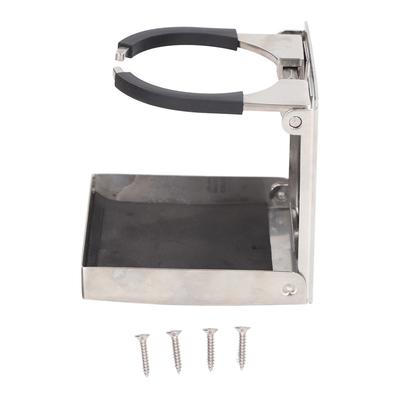 Klappbarer Getränkehalter Verstellbar 53‑80mm Marine Edelstahl Getränkehalter für Boot LKW