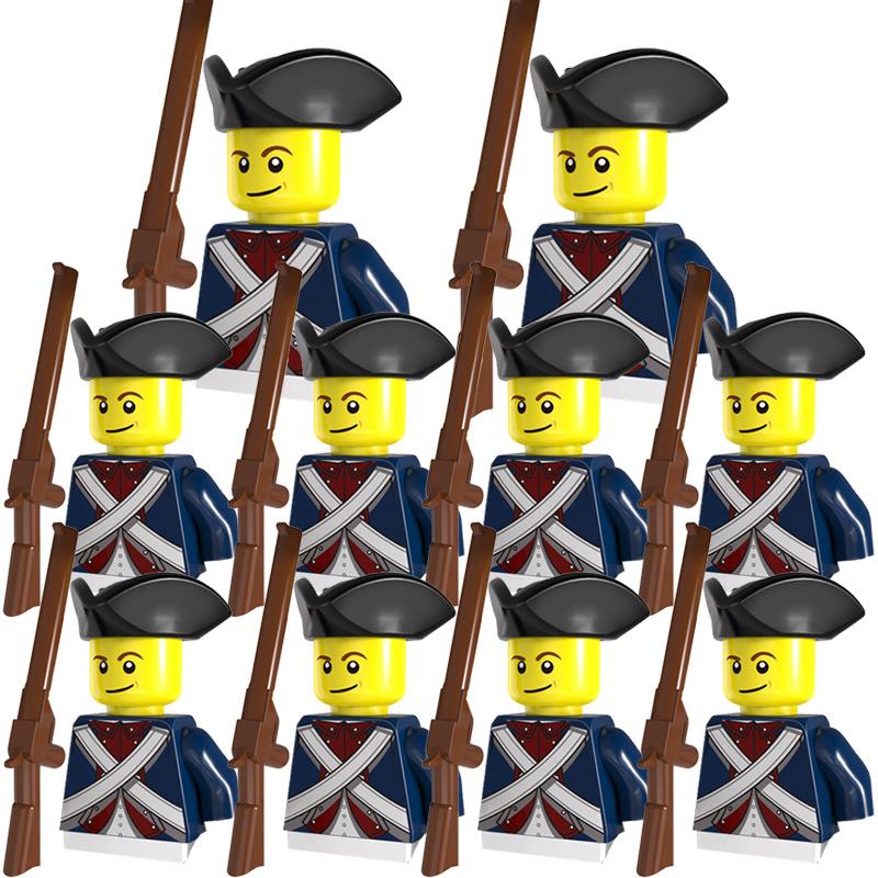 Napoleon Wars Military Figures Army Soliders Weaponry Suit Small Particles Building Blocks Childrens DIY Toys Boys Gifts