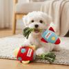 Fabric Dog Cotton Rope Knot Space Shape Rope Knot Pet Teeth Cleaning Texture Built-in Squeaker Interactive Dog Plaything