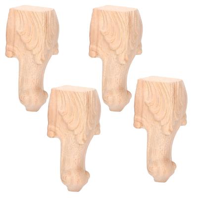 4buc Picioare dulap sculptat Picior de masă Picior de mobilier Picior de canapea Stil european(15x6cm)