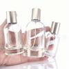 Transparent Cylindrical Glass Perfume Bottle with Bayonet Screw Cap