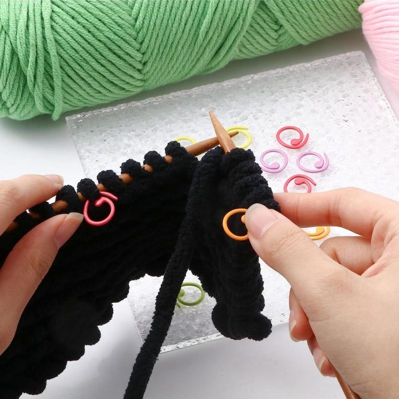 60PCS Geometric-Shaped Metal Stitch Markers,DIY Knitting Supplies, Crochet & Sewing - Decorative & Functional Craft Accessories