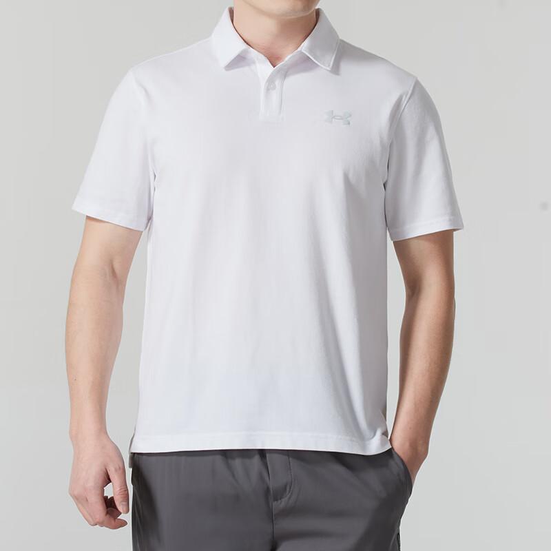 Under Armour Training Comfortable Breathable Casual Polo Shirt Men tops White 1387341-100