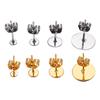 20-100 teile/los Gold Edelstahl Blank Post Ohrring Bolzen Basis Pins Mit Ohrring Stecker Erkenntnisse Ohr Zurück Für DIY Schmuck Machen