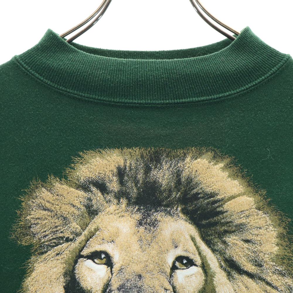 chic 90s Made in USA Old Long sleeve sweat trainer S/M green Back brushed Men's Used