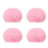 PATIKIL Fur Microphone Wind Shields, 7mm X 62mm, Microphone Covers, Windscreens for Indoor and Outdoor Microphones, Pink, 4-Pack